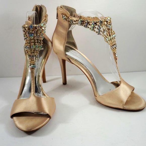 Gianni Bini Platinum Collection Jeweled Sandal (S345) - Picture 1 of 6